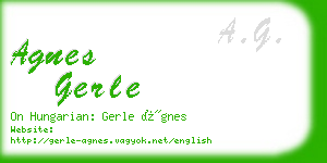 agnes gerle business card